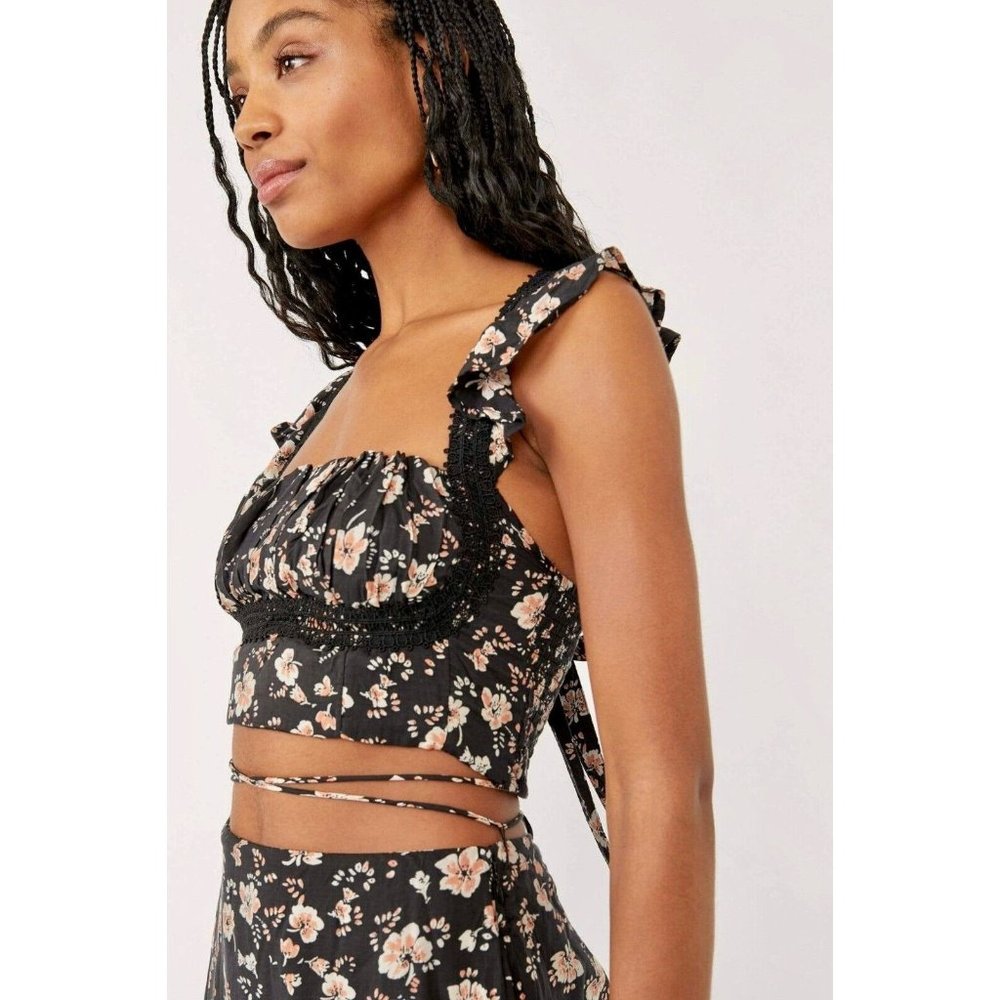NEW FREE PEOPLE Bijou Floral Crop Top